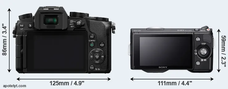 Comparison G7 or NEX-5N rear