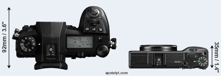 Compare G9 versus GR II top