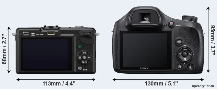 Comparison GF2 or H400 rear