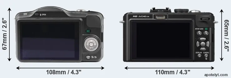 Comparison GF3 or LX5 rear