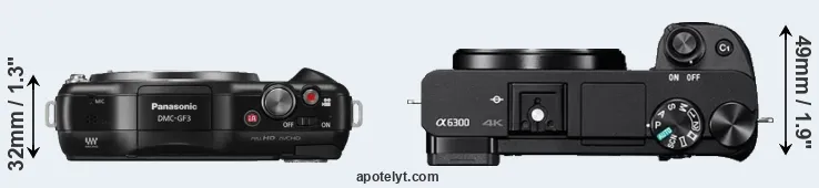 Compare GF3 versus A6300 top