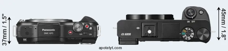 Compare GF5 versus A6000 top
