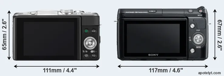 Comparison GF6 or NEX-F3 rear