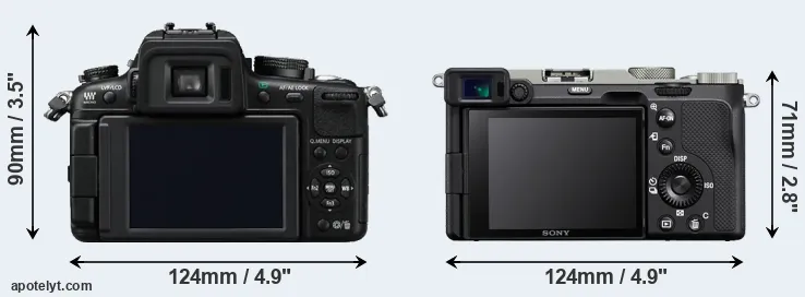 Comparison GH2 or A7C rear