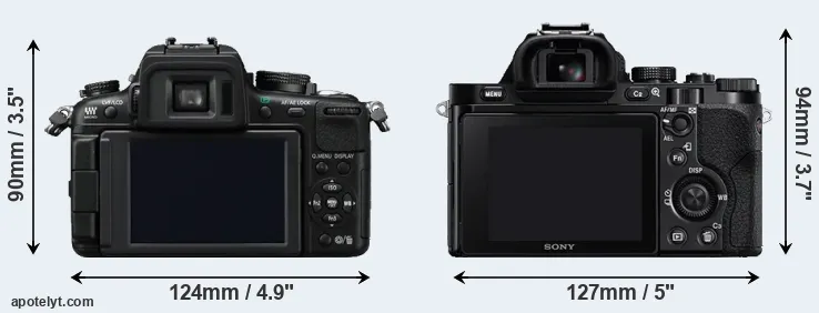 Comparison GH2 or A7R rear