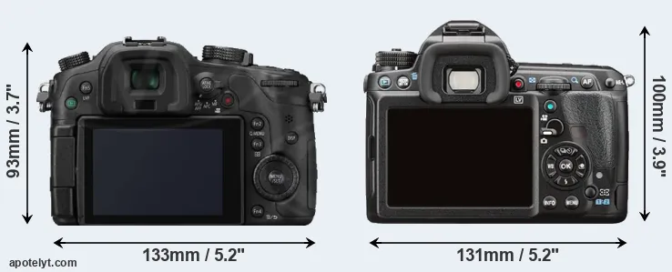 Comparison GH3 or K-3 II rear