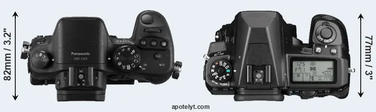 Compare GH3 versus K-3 II top