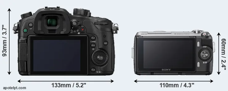 Comparison GH4 or NEX-C3 rear