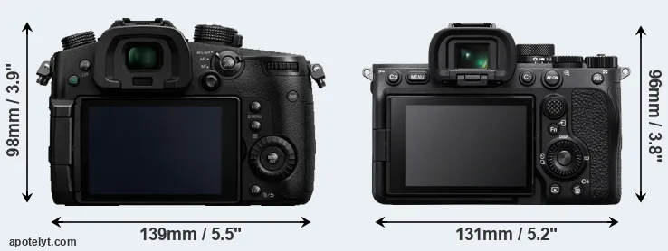 Comparison GH5 or A7 IV rear