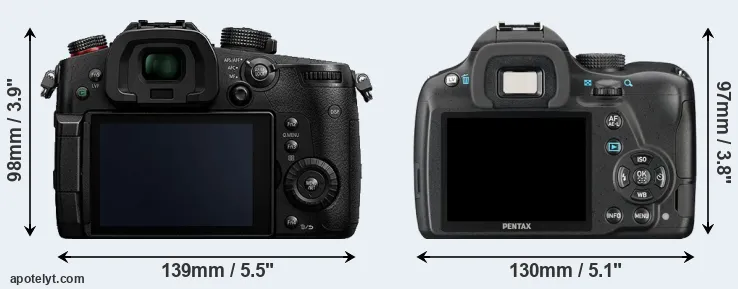 Comparison GH5s or K-50 rear
