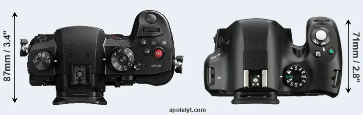 Compare GH5s versus K-50 top