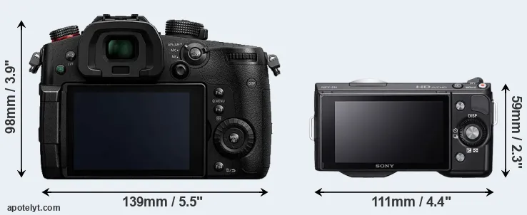 Comparison GH5s or NEX-5N rear