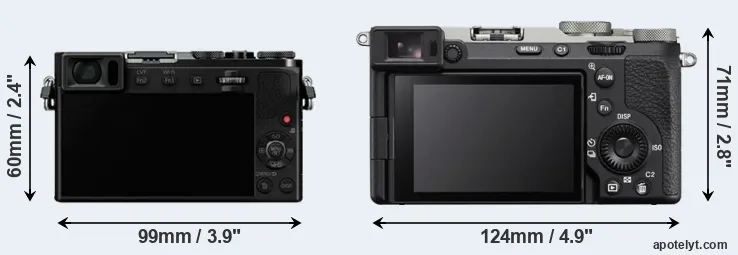 Comparison GM5 or A7C R rear