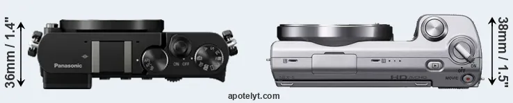 Compare GM5 versus NEX-5 top
