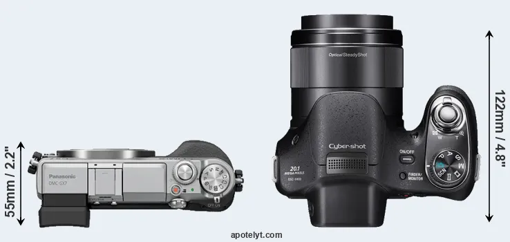 Compare GX7 versus H400 top