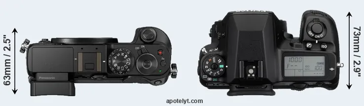Compare GX8 versus K-5 top