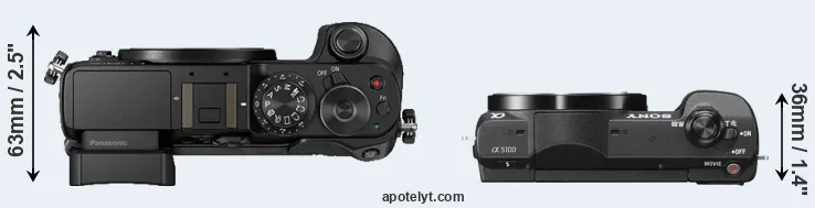 Compare GX8 versus A5100 top