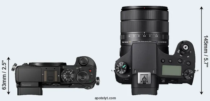 Compare GX8 versus RX10 IV top