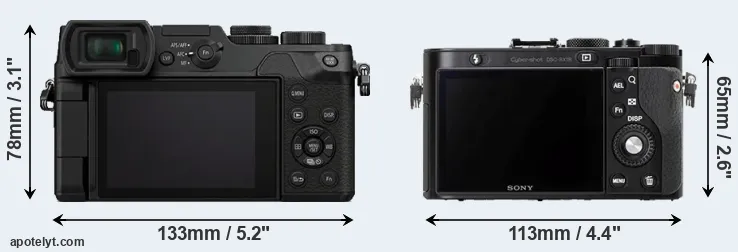 Comparison GX8 or RX1R rear