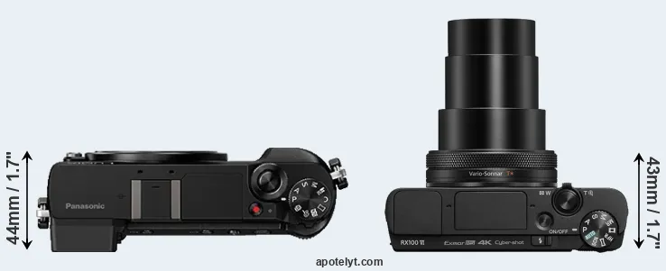 Compare GX85 versus RX100 VI top