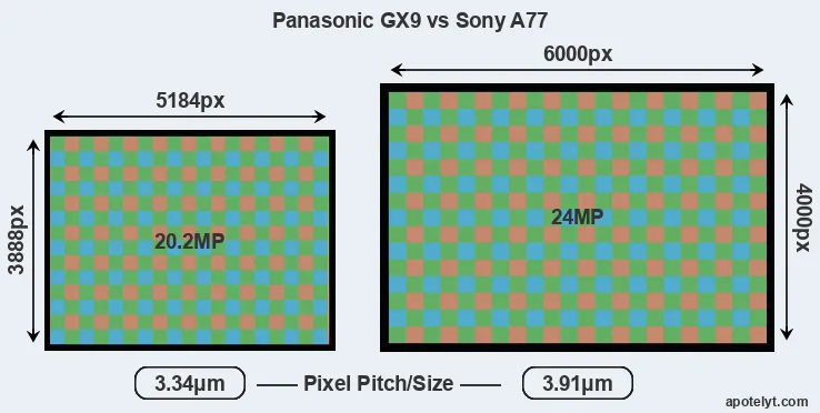 GX9 versus A77 MP