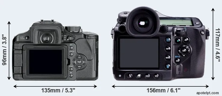 Comparison L10 or 645D rear