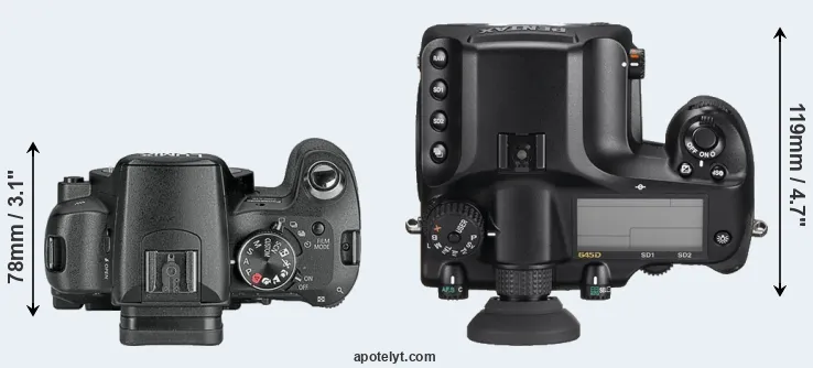 Compare L10 versus 645D top