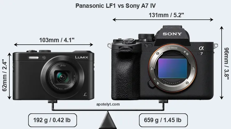 Size Panasonic LF1 vs Sony A7 IV
