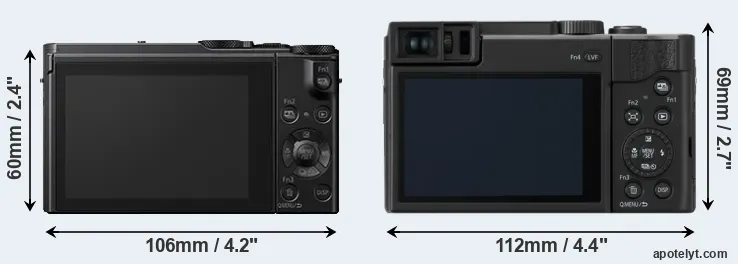 Comparison LX10 or ZS80 rear