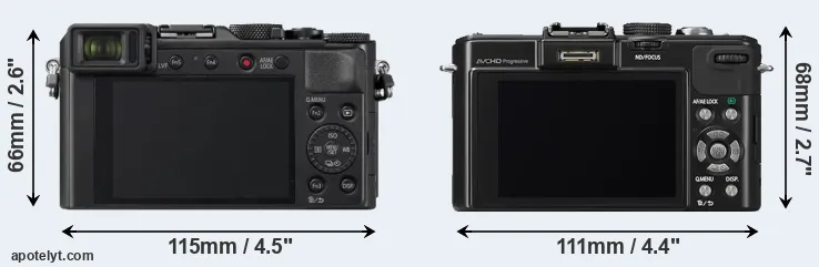 Comparison LX100 II or LX7 rear