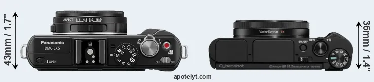 Compare LX5 versus HX99 top