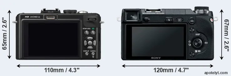 Comparison LX5 or NEX-6 rear