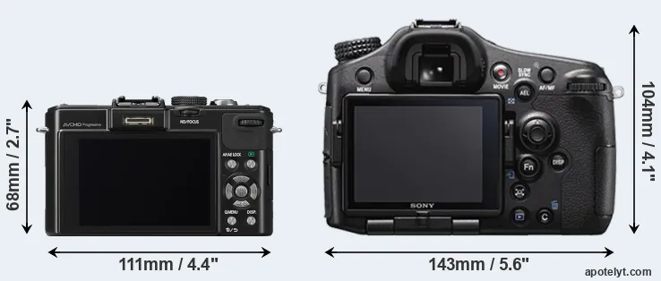 Comparison LX7 or A77 II rear