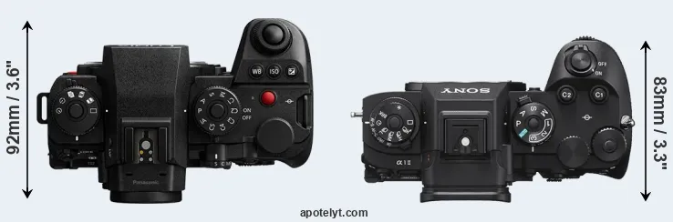 Compare S1 II versus A1 II top