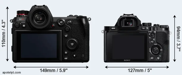 Comparison S1R or A7R rear
