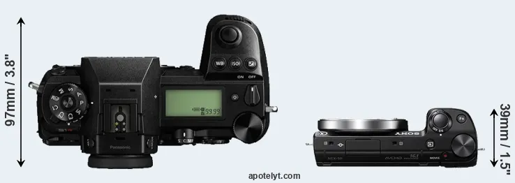 Compare S1R versus NEX-5R top