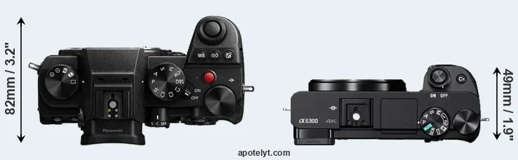 Compare S5 versus A6300 top