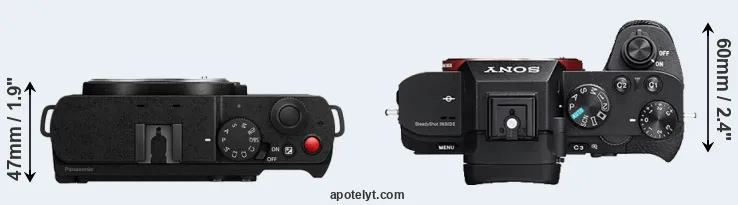 Compare S9 versus A7 II top