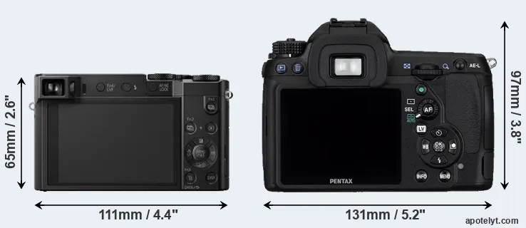 Comparison TZ100 or K-5 rear