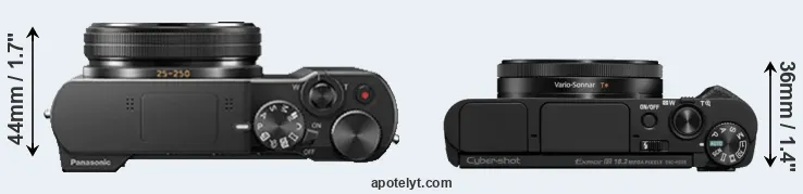 Compare TZ100 versus HX99 top