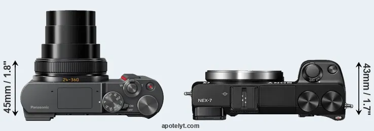 Compare TZ200 versus NEX-7 top