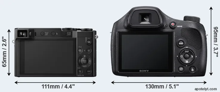 Comparison ZS100 or H400 rear
