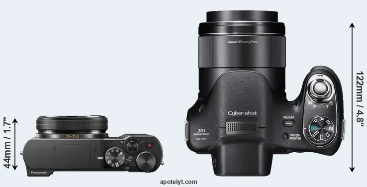 Compare ZS100 versus H400 top