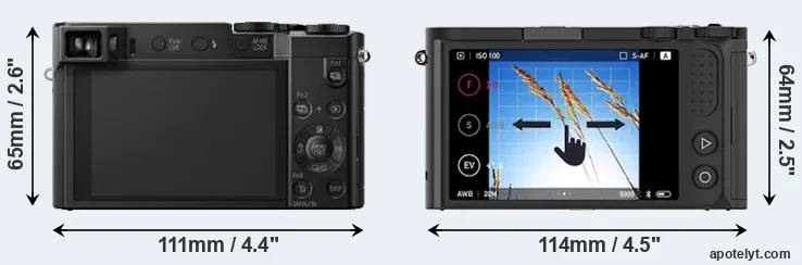 Comparison ZS100 or M1 rear