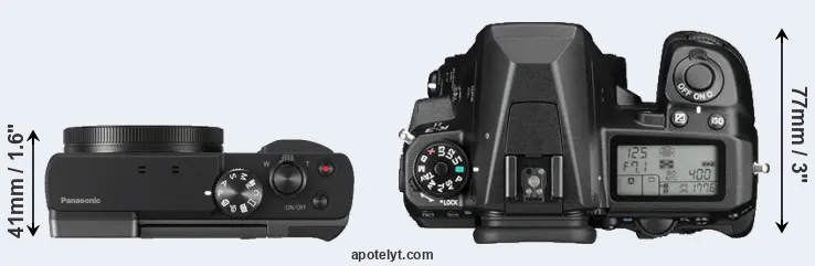Compare ZS70 versus K-3 II top
