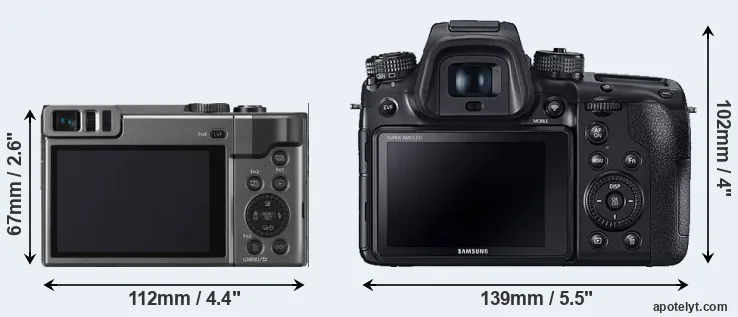 Comparison ZS70 or NX1 rear