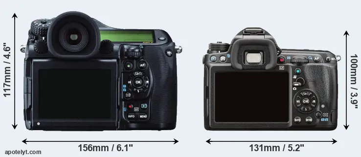Comparison 645Z or K-3 II rear