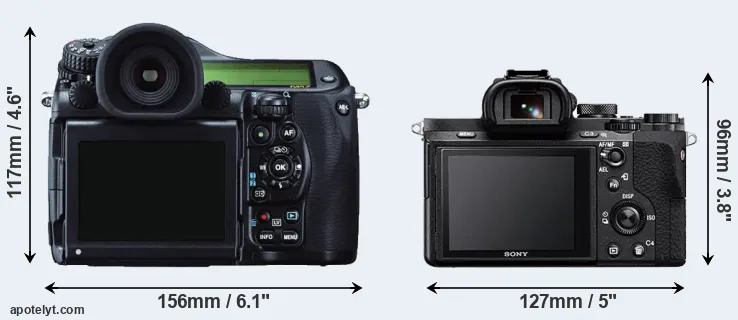 Comparison 645Z or A7 II rear