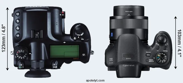 Compare 645Z versus HX350 top