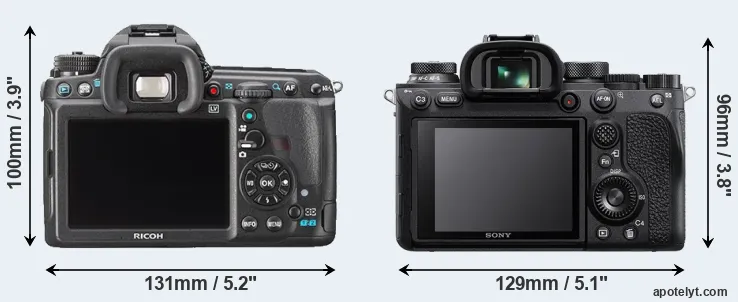 Comparison K-3 or A9 II rear